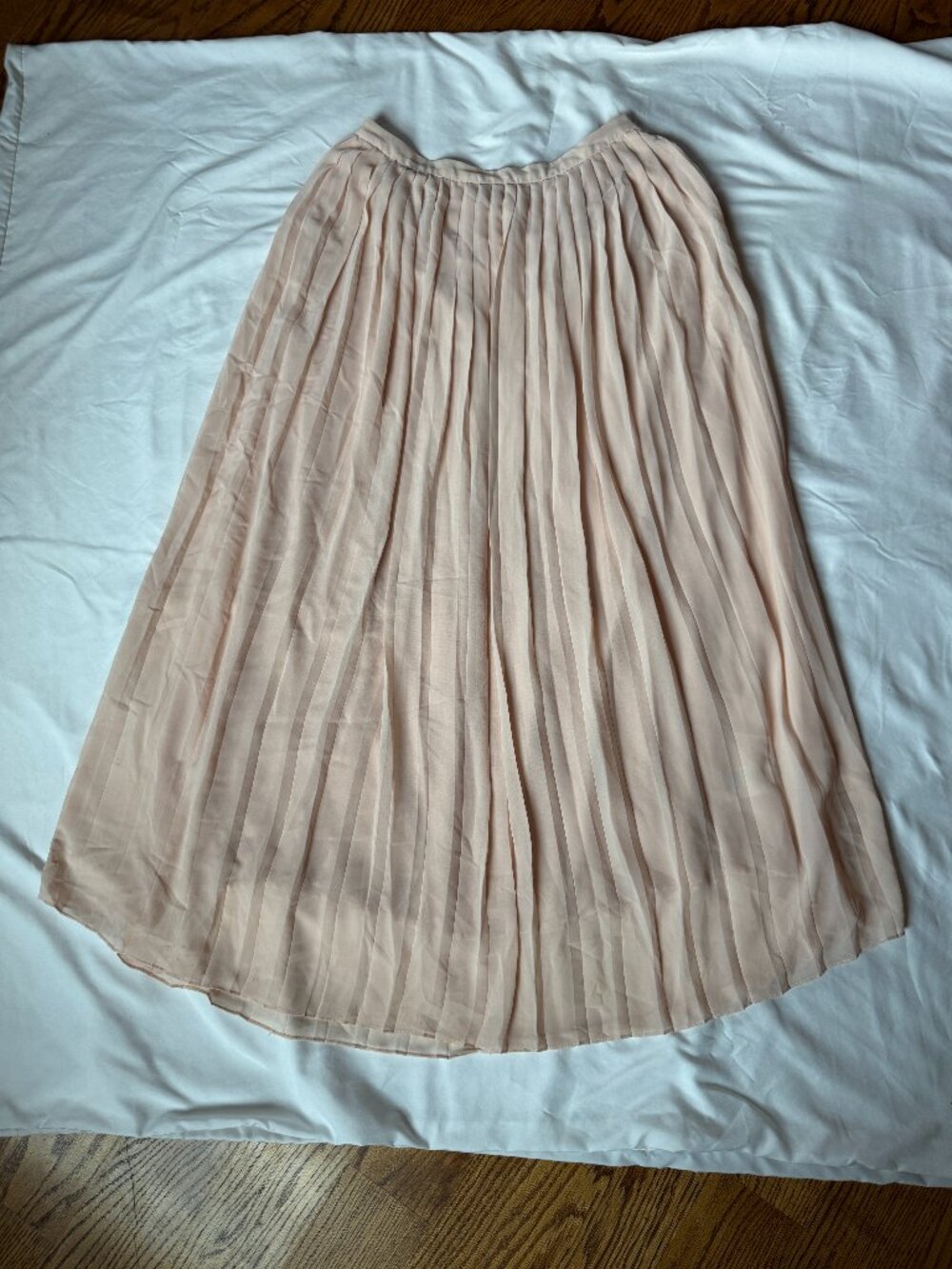Sparkle & Fade Dusty Pink Pleated Maxi Skirt Size 16